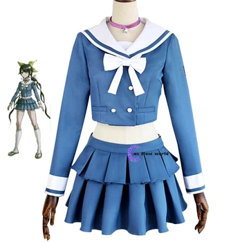 NOVÉ 2020 6PCS Anime Danganronpa V3 Ouma kokichi Cosplay Kostým Japonský Hra Školskú Uniformu Vyhovovali Oblečenie Oblek, klobúk a parochňu