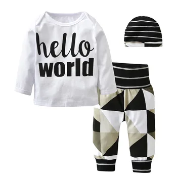 Nové 2020 Jesenné Dieťa, Chlapec, Dievča Oblečenie, dojčenské Oblečenie Sady Baby Dlhý Rukáv List 3 Ks Oblečenia Batoľa Vyhovovali Novorodenca Oblečenie