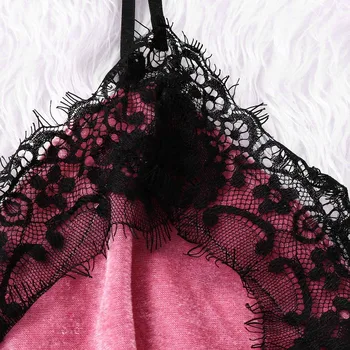 Nové 2020 Sexy Lingerie Set Velvet Sleepwear Žien Nové Košieľka Luk Šortky tvaru Topy Velvet Pyžamo Sleepwear
