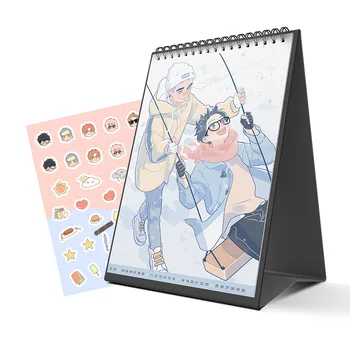 Nové 2021 Tu U Sú Anime Kalendár Li Huan, Yu Yang Kreslené Postavičky, Písací Stôl Kalendáre Denný Plán Planner