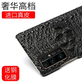Nové 3D Krokodíla Vzor pravej Kože Stojí Prípade Huawei Honor 30 20 Pro Prípade Huawei Honor 30s Kryt Telefónu Coque