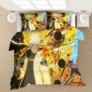 Nové 3D Vytlačené Naruto posteľná bielizeň Sady Pre detské Izby Vytlačené posteľná bielizeň Sady Obliečky obliečky na Vankúše posteľná bielizeň Sady