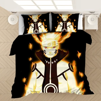Nové 3D Vytlačené Naruto posteľná bielizeň Sady Pre detské Izby Vytlačené posteľná bielizeň Sady Obliečky obliečky na Vankúše posteľná bielizeň Sady