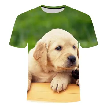 Nové 3d vytlačené T-shirt mužské / ženské 2020 roztomilý zvierat T-shirt zábavné psa krátkym rukávom letné top labrador retriever 3DT tričko