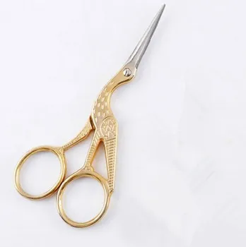 Nové 4.5 palcový zlaté žeriav tvar Kadernícke Nožnice Holič vlasy nožnice na rezanie vlasy nožnice Doprava Zadarmo