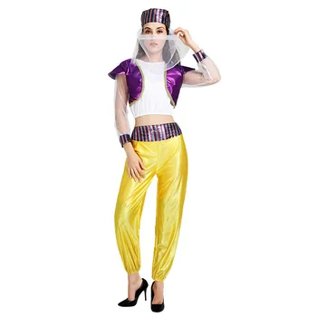 Nové Aladdin a magické svetlo Aladin& Jasmine Princezná Cosplay Kostýmy pre Dospelých/Ženy/Grils Fáze & Dance Rodiny Šaty, Oblek