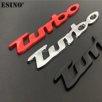 Nové Auto Styling Turbo Boost Nakladanie Podpora 3D Kov Chróm Zliatiny Zinku Znak, Odznak Nálepky Obtlačok na Mitsubishi Subaru