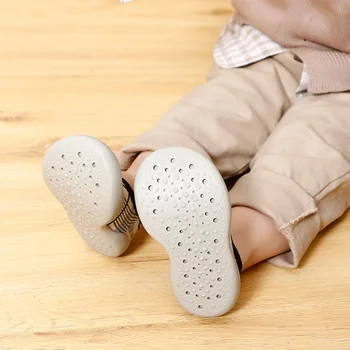Nové Baby boy obuv protišmyková bavlnené ponožky Baby girl mäkkej gumy jediným batoľa ponožky baby vnútorné podlahy ponožky topánky