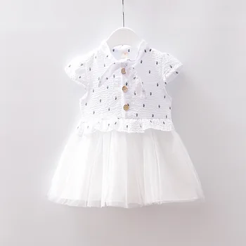 Nové Baby Girl Šaty, Šaty Na Bežné Dot Patch Kórejský Lete Krásne Bavlnené Docela Roztomilý Oblečenie Deti Detský Baby Girl Šaty