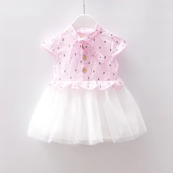 Nové Baby Girl Šaty, Šaty Na Bežné Dot Patch Kórejský Lete Krásne Bavlnené Docela Roztomilý Oblečenie Deti Detský Baby Girl Šaty