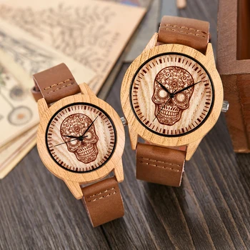 Nové Bambusu alebo Jazda na Dizajn Imitácia Dreva Sledovať Muži Ženy Pár Náramkové hodinky Drevené Hodinky Akrylátové Muž Hnedé Náramkové Hodiny Reloj