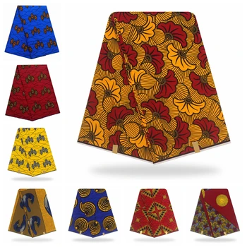 Nové Bavlna Pôvodná Reálne Vosk Ankara Textílie 2021 Africkej Tlače Textílie Pre Svadobné Šaty Tkaniva Afriky Textílie Vosk Textílie