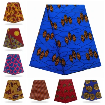 Nové Bavlna Pôvodná Reálne Vosk Ankara Textílie 2021 Africkej Tlače Textílie Pre Svadobné Šaty Tkaniva Afriky Textílie Vosk Textílie