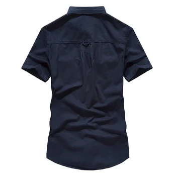 Nové Bavlna Vojenské Tričko Mužov 2020 Nové Letné Módy Košieľka Homme Multi Vrecku Práce Rukáv Tričko Mužov Blúzku Veľkosti 4XL
