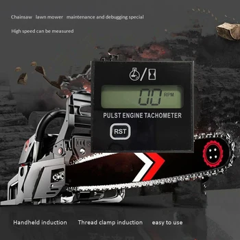 Nové Benzín Digitálneho Motora Tachometer Induktívne Pulz Tachometra Vodotesný s Batériou pre Reťazové Píly Kosačky 2/4 Mŕtvica