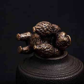 Nové Bronzové Ploche Ornament Dekorácie Čistá Červená Meď Gorila Čaj Pet Dekor kancelársky Stôl Miniatúrne Figúrky Symbolom Sily