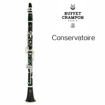 Nové Buffet Crampon Conservatoire C12 Vysokej Kvality 17 Tlačidlá Bb Klarinet Značky Hudobné Nástroje Black Trubice Klarinet S Puzdrom