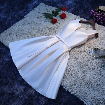 Nové burgundsko bridesmaid, šaty krátke creme satin čela strany šaty svadobné hostí fialové šaty šaty šaty elegantné šaty bridesmaid