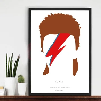 NOVÉ DAVID BOWIE PAMÄTNÍK Ziggy Stardust plátno tlač Minimalistický obrázok Plagátu na stenu obrázky vytlačiť obrázok 7 veľkostí Bez Rámu