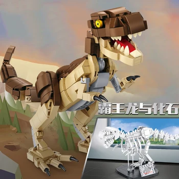 Nové Dinosaura Hračky, Stavebné Bloky, Jurský Svete Park Tyrannosaurus Rex Velociraptor DIY Tehly Hračky Pre Deti, Dieťa Darček