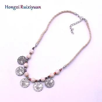 Nové dámske strapec náhrdelník české vintage zliatiny vyhlásenie náhrdelník ručné perličiek náhrdelník ženy módne šperky