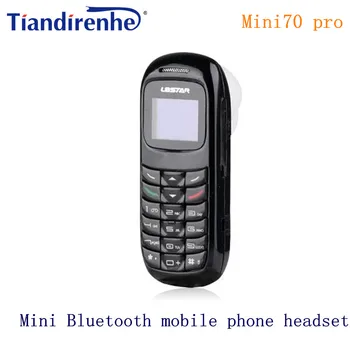 Nové GTSTAR mini70 pro Mini Bluetooth Slúchadlo Telefónu Komunikátor je Bezdrôtové Stereo Slúchadlá Vrecku Podporu SIM Karty Vytáčanie Hovoru pk bm50
