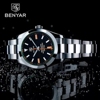 Nové Hodinky Pánske 2020 Top Značky Luxusné BENYAR Mechanické náramkové hodinky Business Automatické Športové Hodinky pre Mužov relogio masculino