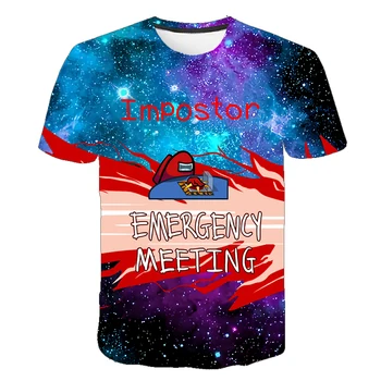 Nové Hry Kawaii Medzi Nami T Shirt Deti 2021 Zábavné Letné Cartoon T-shirt Pre Dievčatá Dieťa Chlapcov, oblečenie, Unisex Krátke Rukáv