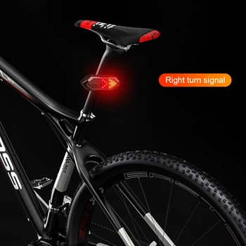 Nové Inteligentné Bicykli Sústruženie Signál, jazda na Bicykli koncových svetiel Intelligent USB Požičovňa Nabíjateľná Zadné Svetlo na Diaľkové Ovládanie LED Výstražné Lampy