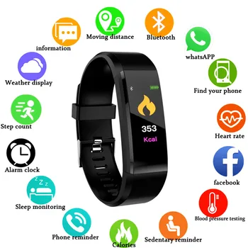 Nové Inteligentné Hodinky Muži Ženy Srdcového tepu, Krvného Tlaku Fitness Tracker Smartwatch Športové Hodinky pre IOS a Android
