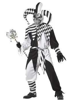 Nové Kalifornia Kostýmy Nikto nie je Blázon, Kapota Kostým Mužov Dospelých Bez Podvádzanie Zlo Šašo Kostýmy Skelet Nar Halloween Muž Kostuum