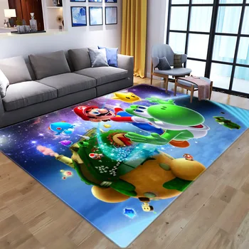 Nové Komiksu, Anime Super Mario 3D Tlač Koberce pre Obývacia Izba, Spálňa Veľké Plochy Kobercov Deti Hrať na Podlahové Rohože Dieťa Hre Veľký Koberec