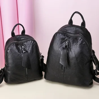 Nové Kožené batoh mochila Ženy Veľký zips batoh študent taška Vysokej Kvality veľké bežné cestovné tašky mochila feminina sac
