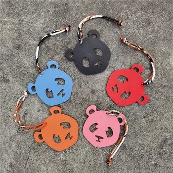 Nové Kožené Panda Vzor Hodváb Rope Bag Prívesok Auto Visí Šperky Dievča, Darček Kúzlo Prívesok Keychain Animal Crossing Keychain