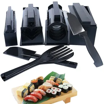 Nové Letné 10Pcs/set Jednoduché Použitie DIY Sushi Maker Ryža Formy Kuchyňa Sushi Tvorby súprava Náradia Pre Sushi Roll Kuchyni Varenie Gadget