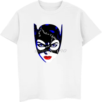 Nové Letné Príležitostné Tlače Mužov Bavlna Tee Košele Michelle Pfeiffer Catwoman Bežné Tričko Značky T Shirt Harajuku Streetwear