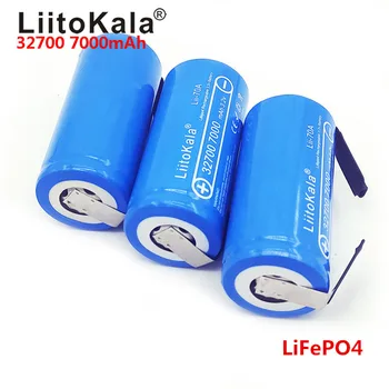 NOVÉ LiitoKala Lii-70A 3.2 V 32700 7000 mAh Batérie LiFePO4 35A 55A Vysoký Výkon Kontinuálne Vypúšťanie Batérie + Nikel Listov