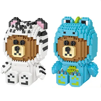 Nové LOZ Diamond mini Bloky Cartoon Budovy Hračky anime Medveď Stavebné Bloky pre Deti, Darčeky pre Deti k narodeninám 9789 9762