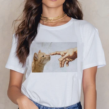 Nové Michelangelo 90. rokov Harajuku T Shirt Ženy Osobnosti Tlač Estetické Módne Grafické Tričko Ullzang Žena T-shirt Topy Čaj