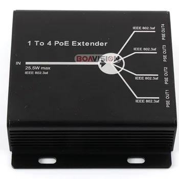Nové Mini 10/100M 4 Porty POE Extender 25.5 W - Rozšíriť 120 Metrov IEEE802.3af POE Sieťové Zariadenia Plug-and-Play,