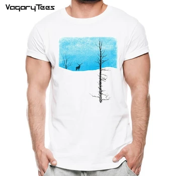 Nové Modely Muži/Ženy Watercolour T-shirt Osamelý Strom Tlač príležitostné Letné Topy, Tričká Značky Tshirts