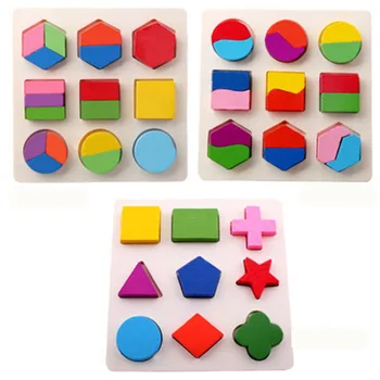 Nové Montessori Vzdelávacích Drevená hračka 3D Puzzle Drevených Split Dozornej Rady Matematiky Skladačka Mozgu Školenie Skoro Intelektuálne