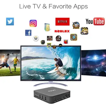 Nové MX9 4K Quad Core TV Set-Top Box 1 GB RAM, 8 gb ROM Android 4.4 Domáce Audio TV BOX HD, HDMI, WiFi Media Player