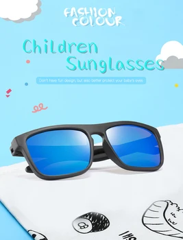 Nové Módne Deti Polarizované slnečné Okuliare Značky Dizajn Chlapci Dievčatá Námestie Slnečné Okuliare UV400 Dieťa Odtiene Okuliare Oculos de sol Gafas
