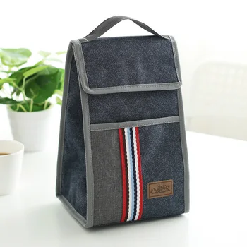 Nové módne džínsové tkaniny izolované obed taška box bežné piknik termálna taška pre deti, mužov a ženy chladnejšie thermo taška dobrej kvality
