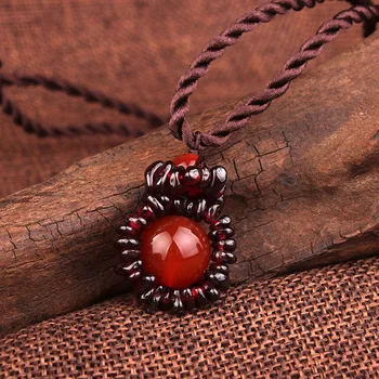Nové módne etnických choker náhrdelník,červená prírody kameň, prívesky, náhrdelníky vintage granát šperky