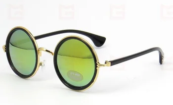 Nové Módne kolo povlak okuliare Mužov kovové vintage okrúhle slnečné okuliare značky dizajnér ženy retro slnečné okuliare oculos de sol