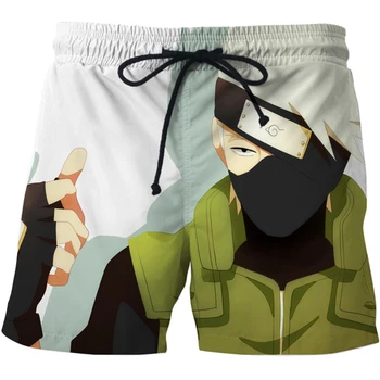 Nové Naruto 3D Tlač Beach Šortky Muži Móda Streetwear Krátke Šachty Šport Bežné Krátke Nohavice, Plavky Muž Board Šortky Dna
