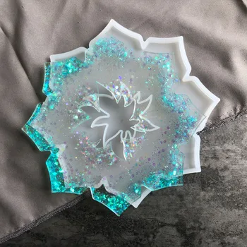 Nové Nepravidelný Kvet Dráha Živice Formy Zásobník Crystal Epoxidové Formy Zásobník Ovocie Zásobník Zrkadlo Silikónové Kyvadlo Tabuľka Plesní