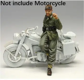 Nové Nezmontované 1/35 Motocykel Vojak len vojak Živice Auta HOBBY Hračky Nevyfarbené živice model